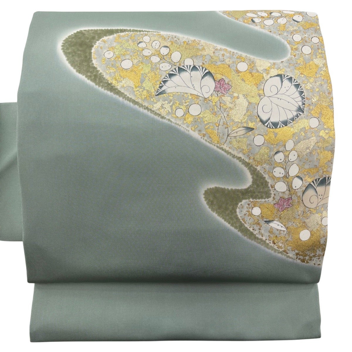 未使用品　OKAJIMA 和装バッグ 逸品 孔雀 草花 金彩 縮緬 正絹 未使用品 OKAJIMA 和装バッグ 逸品 孔雀 草花 金彩 縮緬 正絹 2026年