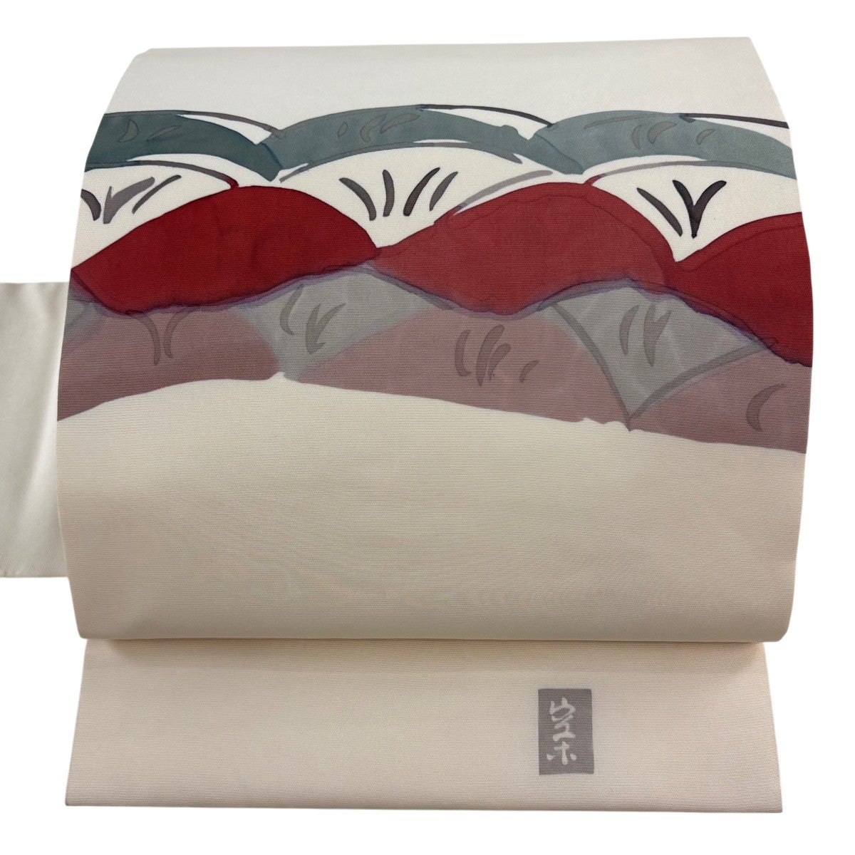 名古屋帯 逸品 福村廣利 落款あり 辻が花 クリーム 正絹｜中古・古着