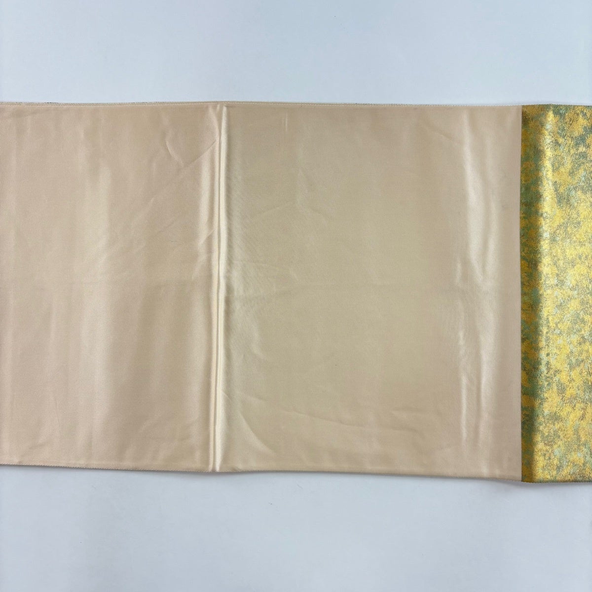 袋帯 秀品 関西仕立て 松竹梅 ヱ霞 金糸 箔 金色 お太鼓柄 正絹｜中古