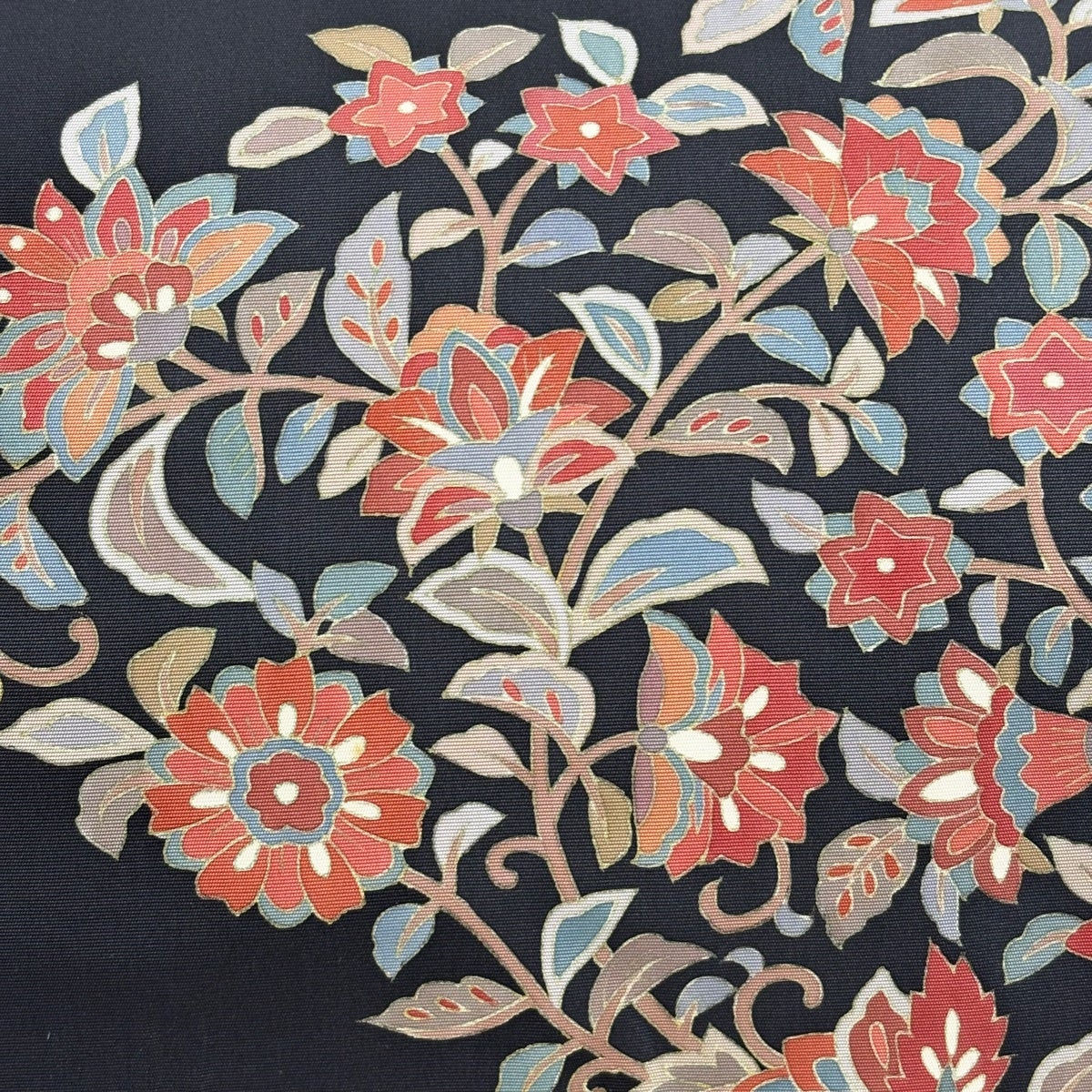 名古屋帯 秀品 草花 金彩 墨色 正絹｜中古・古着・リサイクル着物通販