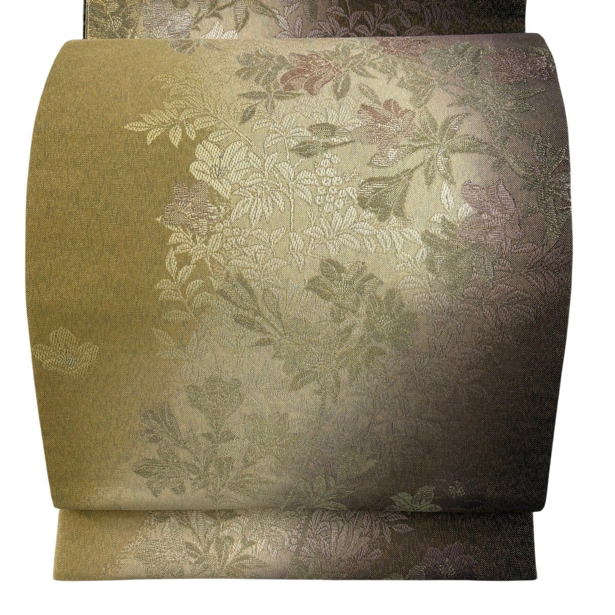 美品】 袋帯 秀品 草花 金糸 茶色 六通 正絹｜中古・古着・リサイクル