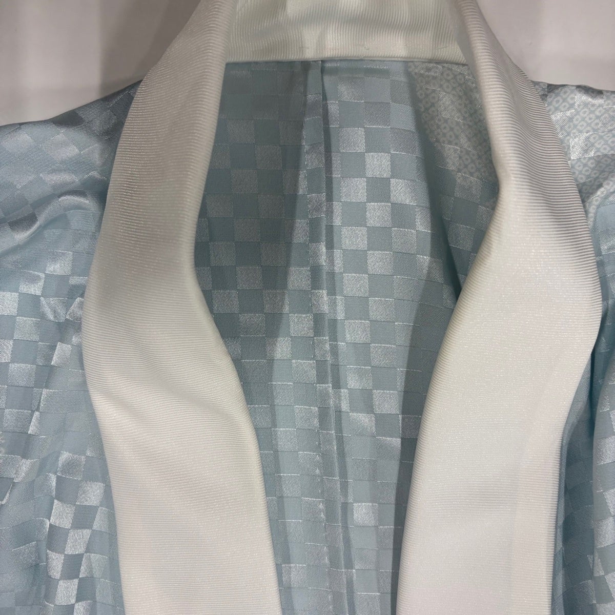 50%OFF 【美品】 長襦袢 身丈122.5cm 裄丈66cm M 雪輪 疋田 水色 正絹