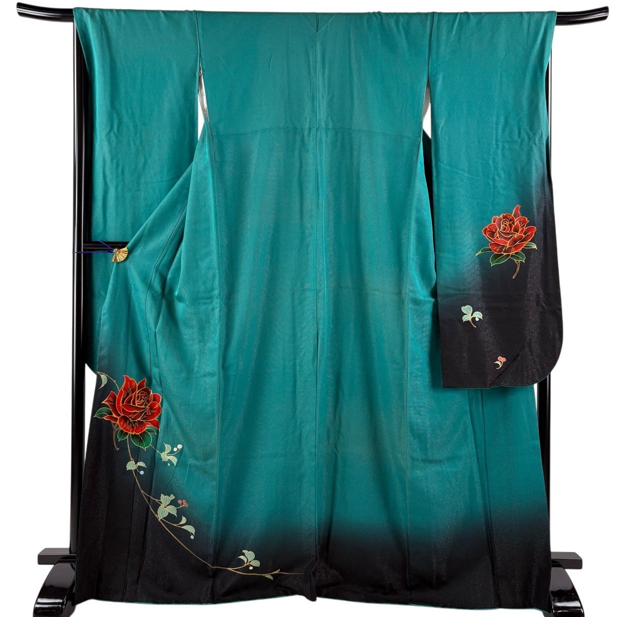 50%OFF 振袖 身丈160.5cm 裄丈65cm M 袷 秋山庄太郎 落款あり 鳥 幾何