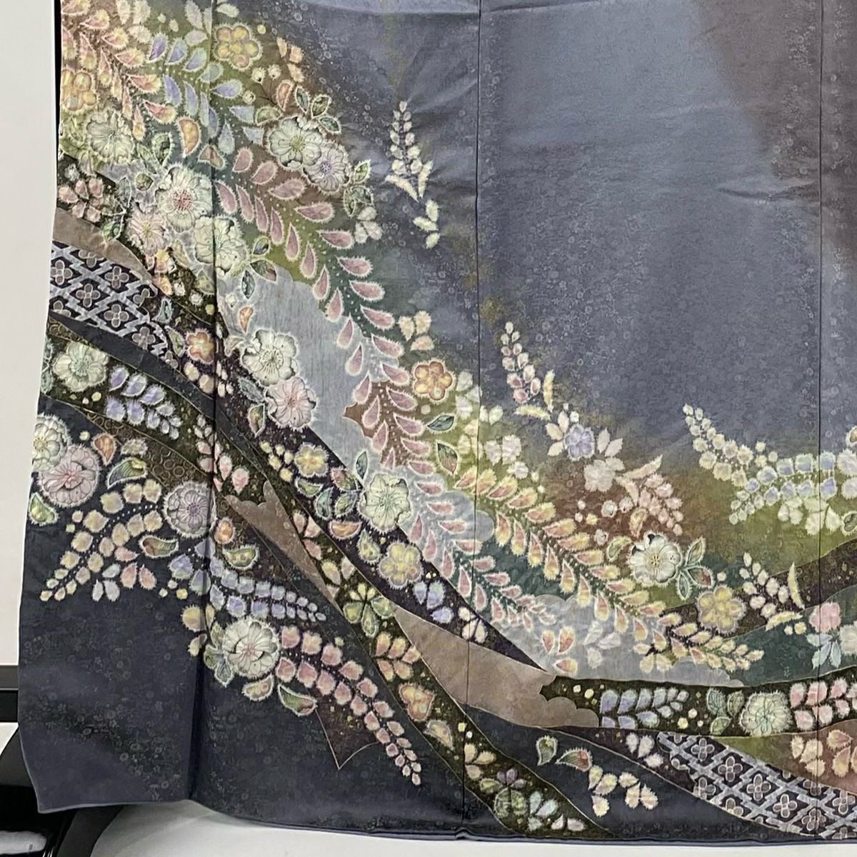 訪問着 身丈173cm 裄丈70cm L 袷 徳永憲峯 やまと 落款あり 辻が花