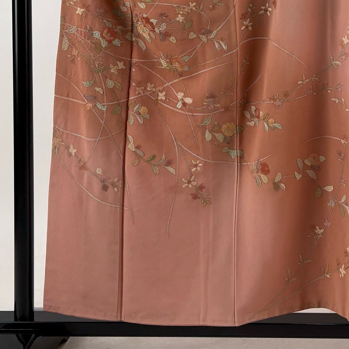 訪問着 身丈156.5cm 裄丈64cm M 袷 ますいわ屋 枝花 刺繍 ぼかし