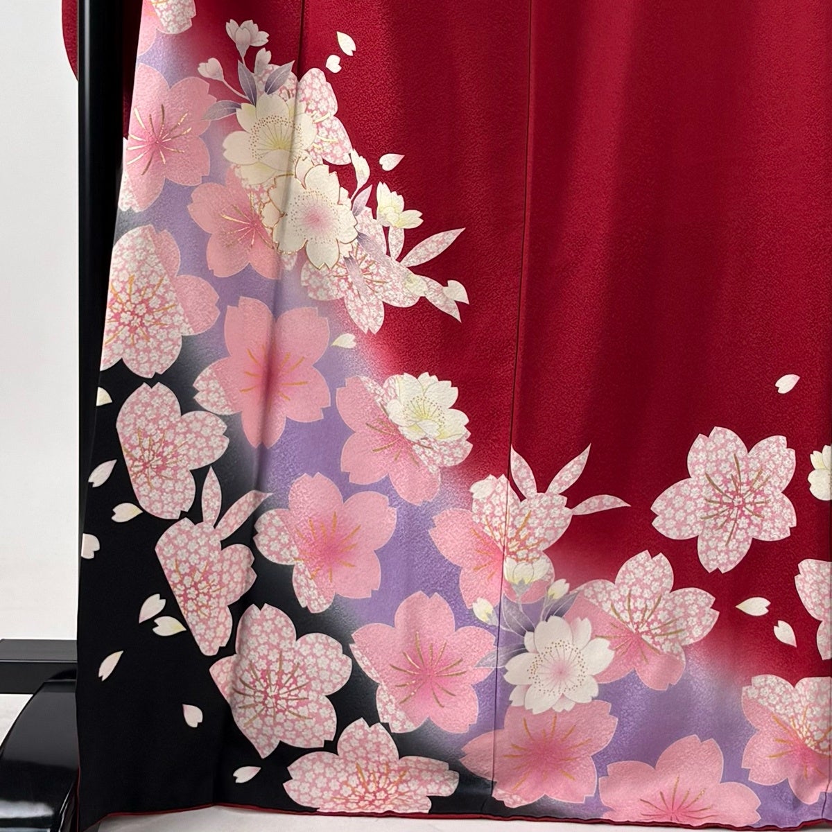 振袖 身丈170cm 裄丈68cm L 袷 袋帯フルセット 桜 桜の花びら 金糸